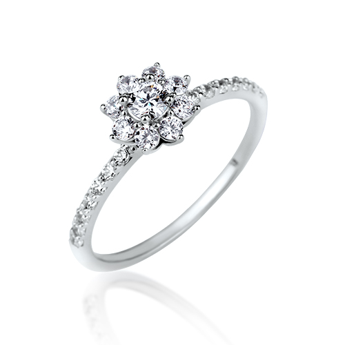 [1부_클레마티스R]메인이 돋보이는 꽃모양 1부 다이아몬드 프로포즈 반지